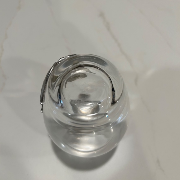 SEAGULL PEWTER Signed Glass 5” Vase 1992 Tulips Floral Flowers Canada - Picture 4 of 5